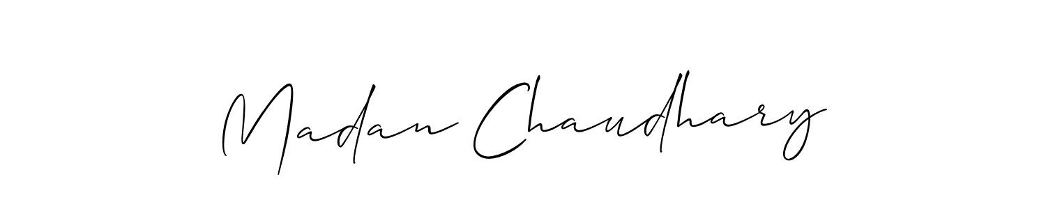 Design your own signature with our free online signature maker. With this signature software, you can create a handwritten (Allison_Script) signature for name Madan Chaudhary. Madan Chaudhary signature style 2 images and pictures png