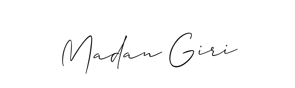 It looks lik you need a new signature style for name Madan Giri. Design unique handwritten (Allison_Script) signature with our free signature maker in just a few clicks. Madan Giri signature style 2 images and pictures png