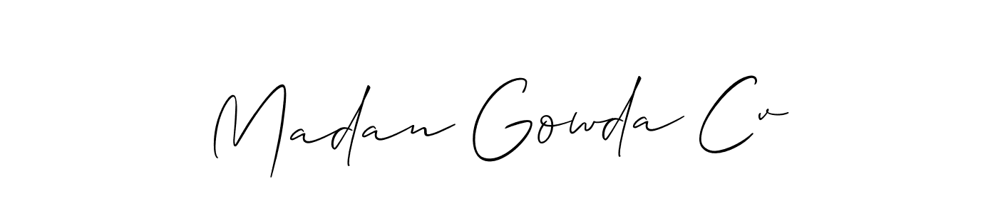 Madan Gowda Cv stylish signature style. Best Handwritten Sign (Allison_Script) for my name. Handwritten Signature Collection Ideas for my name Madan Gowda Cv. Madan Gowda Cv signature style 2 images and pictures png