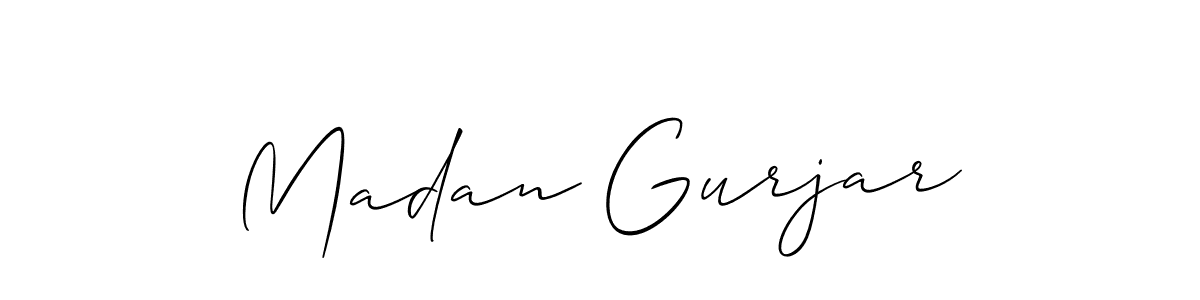 How to Draw Madan Gurjar signature style? Allison_Script is a latest design signature styles for name Madan Gurjar. Madan Gurjar signature style 2 images and pictures png