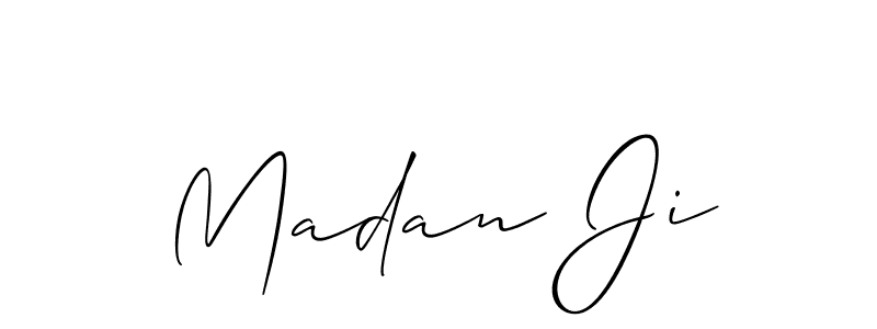 You should practise on your own different ways (Allison_Script) to write your name (Madan Ji) in signature. don't let someone else do it for you. Madan Ji signature style 2 images and pictures png