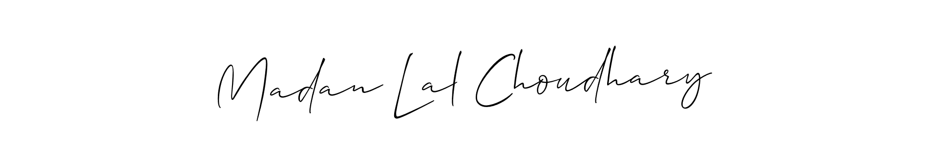 How to make Madan Lal Choudhary signature? Allison_Script is a professional autograph style. Create handwritten signature for Madan Lal Choudhary name. Madan Lal Choudhary signature style 2 images and pictures png