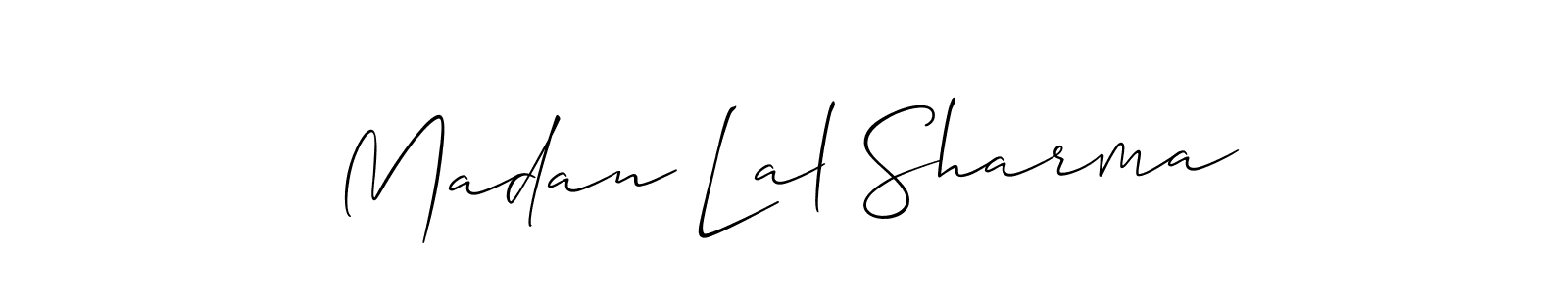 Design your own signature with our free online signature maker. With this signature software, you can create a handwritten (Allison_Script) signature for name Madan Lal Sharma. Madan Lal Sharma signature style 2 images and pictures png