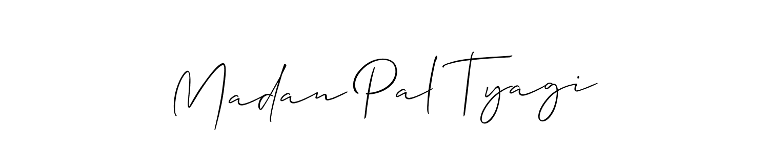 Also You can easily find your signature by using the search form. We will create Madan Pal Tyagi name handwritten signature images for you free of cost using Allison_Script sign style. Madan Pal Tyagi signature style 2 images and pictures png