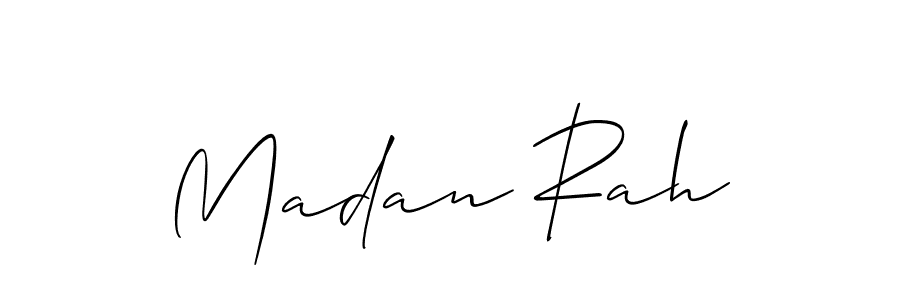 Also You can easily find your signature by using the search form. We will create Madan Rah name handwritten signature images for you free of cost using Allison_Script sign style. Madan Rah signature style 2 images and pictures png