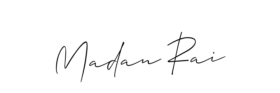 Use a signature maker to create a handwritten signature online. With this signature software, you can design (Allison_Script) your own signature for name Madan Rai. Madan Rai signature style 2 images and pictures png
