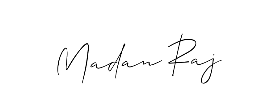Design your own signature with our free online signature maker. With this signature software, you can create a handwritten (Allison_Script) signature for name Madan Raj. Madan Raj signature style 2 images and pictures png