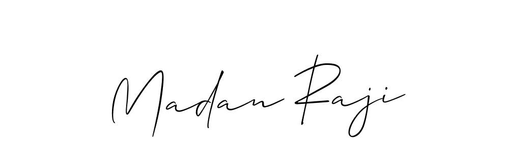 It looks lik you need a new signature style for name Madan Raji. Design unique handwritten (Allison_Script) signature with our free signature maker in just a few clicks. Madan Raji signature style 2 images and pictures png