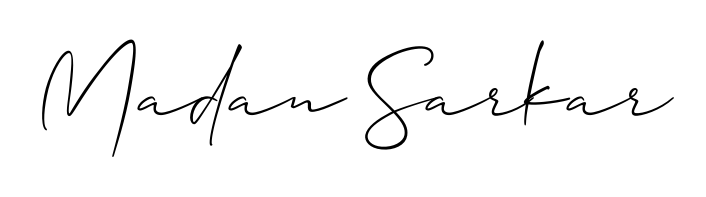 The Allison_Script handwriting style adds charm and authenticity to name Madan Sarkar. A wonderful choice for personal thank-you notes. Madan Sarkar signature style 2 images and pictures png