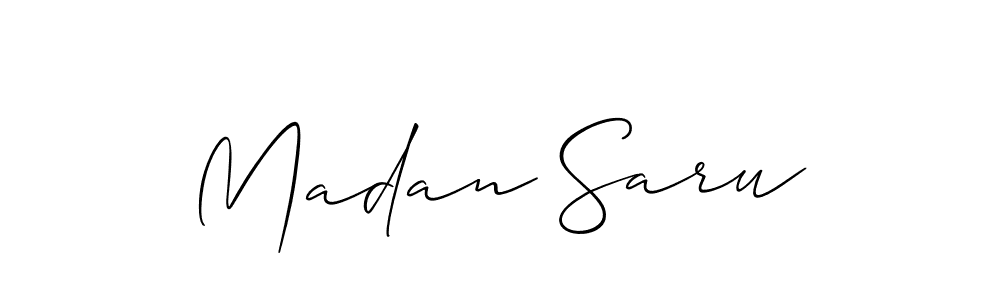 This is the best signature style for the Madan Saru name. Also you like these signature font (Allison_Script). Mix name signature. Madan Saru signature style 2 images and pictures png