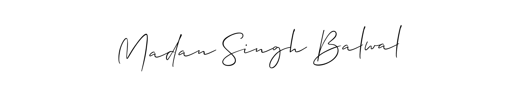 How to make Madan Singh Balwal name signature. Use Allison_Script style for creating short signs online. This is the latest handwritten sign. Madan Singh Balwal signature style 2 images and pictures png