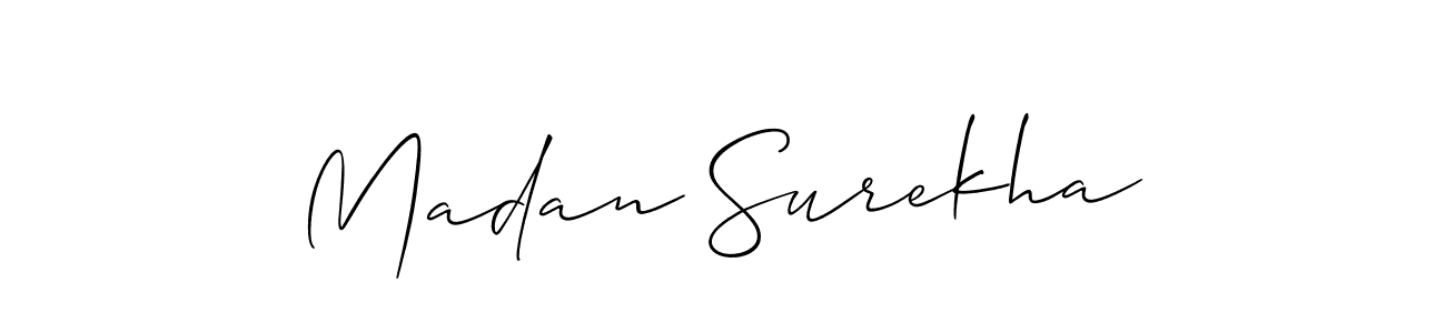 How to make Madan Surekha signature? Allison_Script is a professional autograph style. Create handwritten signature for Madan Surekha name. Madan Surekha signature style 2 images and pictures png
