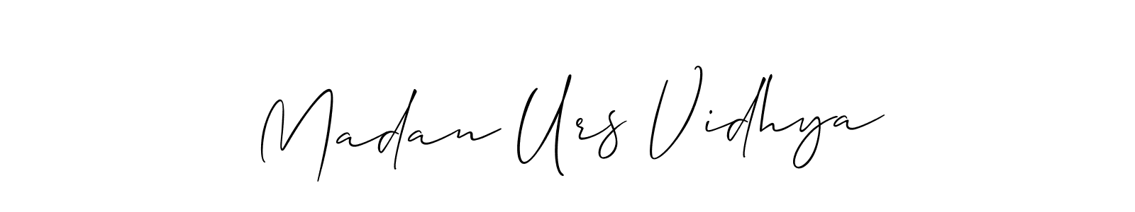 It looks lik you need a new signature style for name Madan Urs Vidhya. Design unique handwritten (Allison_Script) signature with our free signature maker in just a few clicks. Madan Urs Vidhya signature style 2 images and pictures png
