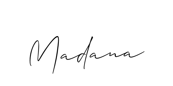 How to make Madana signature? Allison_Script is a professional autograph style. Create handwritten signature for Madana name. Madana signature style 2 images and pictures png