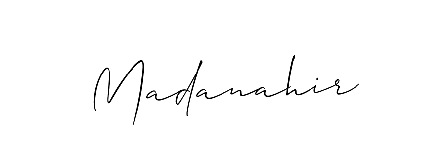 Madanahir stylish signature style. Best Handwritten Sign (Allison_Script) for my name. Handwritten Signature Collection Ideas for my name Madanahir. Madanahir signature style 2 images and pictures png