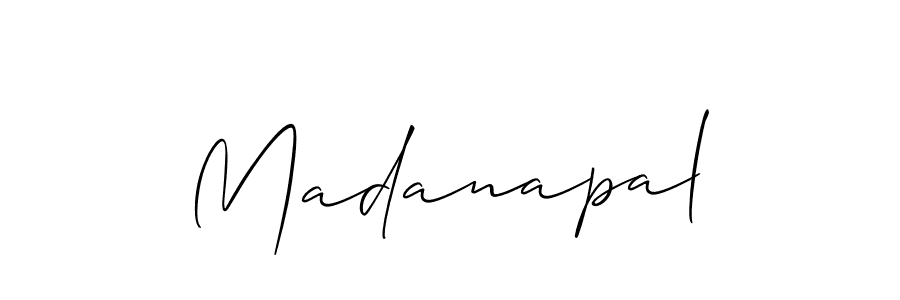 Create a beautiful signature design for name Madanapal. With this signature (Allison_Script) fonts, you can make a handwritten signature for free. Madanapal signature style 2 images and pictures png