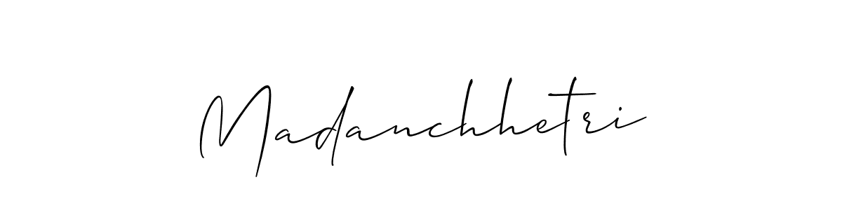 Design your own signature with our free online signature maker. With this signature software, you can create a handwritten (Allison_Script) signature for name Madanchhetri. Madanchhetri signature style 2 images and pictures png