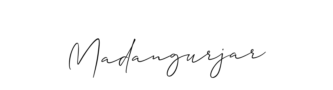 Design your own signature with our free online signature maker. With this signature software, you can create a handwritten (Allison_Script) signature for name Madangurjar. Madangurjar signature style 2 images and pictures png