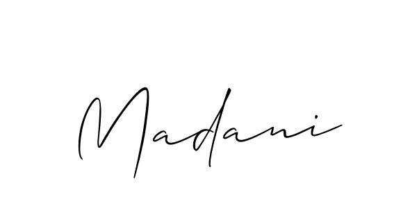 Also You can easily find your signature by using the search form. We will create Madani name handwritten signature images for you free of cost using Allison_Script sign style. Madani signature style 2 images and pictures png