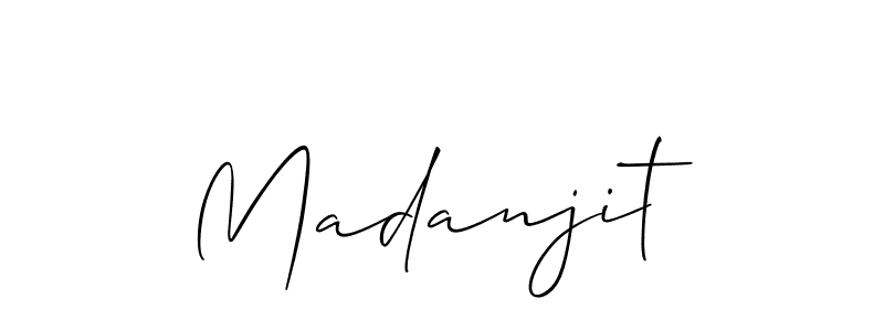 Best and Professional Signature Style for Madanjit. Allison_Script Best Signature Style Collection. Madanjit signature style 2 images and pictures png