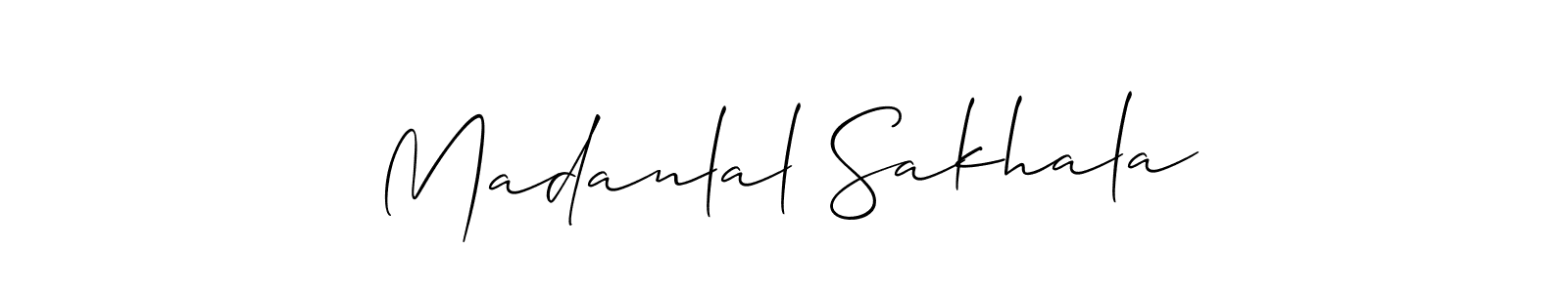 Similarly Allison_Script is the best handwritten signature design. Signature creator online .You can use it as an online autograph creator for name Madanlal Sakhala. Madanlal Sakhala signature style 2 images and pictures png