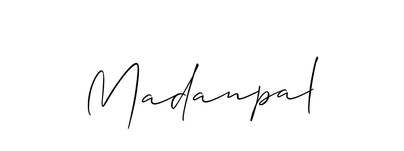 Madanpal stylish signature style. Best Handwritten Sign (Allison_Script) for my name. Handwritten Signature Collection Ideas for my name Madanpal. Madanpal signature style 2 images and pictures png