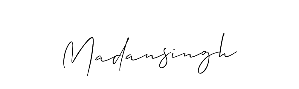 Use a signature maker to create a handwritten signature online. With this signature software, you can design (Allison_Script) your own signature for name Madansingh. Madansingh signature style 2 images and pictures png