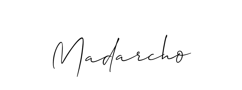 You should practise on your own different ways (Allison_Script) to write your name (Madarcho) in signature. don't let someone else do it for you. Madarcho signature style 2 images and pictures png