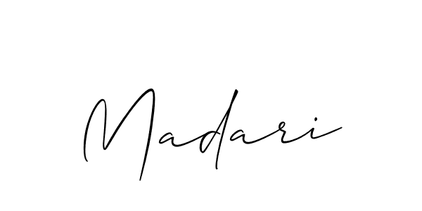 How to make Madari signature? Allison_Script is a professional autograph style. Create handwritten signature for Madari name. Madari signature style 2 images and pictures png