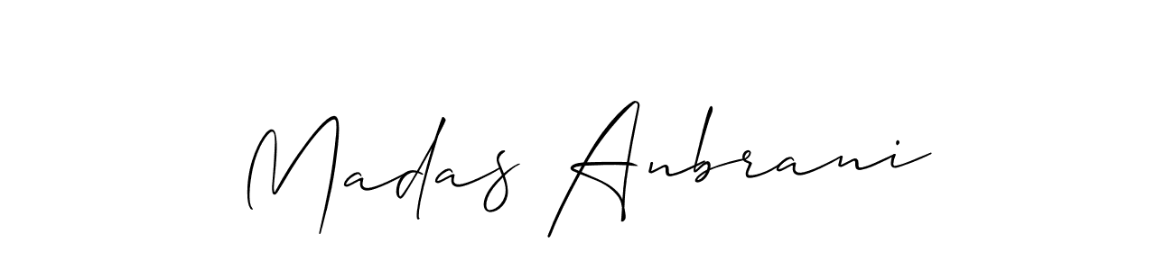 How to make Madas Anbrani name signature. Use Allison_Script style for creating short signs online. This is the latest handwritten sign. Madas Anbrani signature style 2 images and pictures png