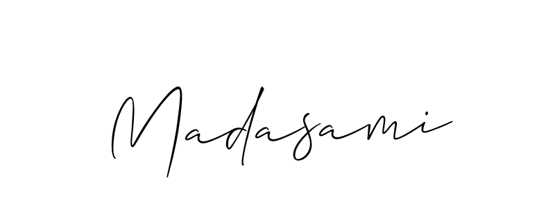 How to make Madasami signature? Allison_Script is a professional autograph style. Create handwritten signature for Madasami name. Madasami signature style 2 images and pictures png