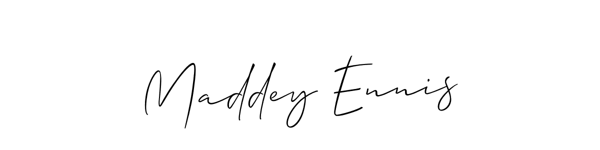 It looks lik you need a new signature style for name Maddey Ennis. Design unique handwritten (Allison_Script) signature with our free signature maker in just a few clicks. Maddey Ennis signature style 2 images and pictures png