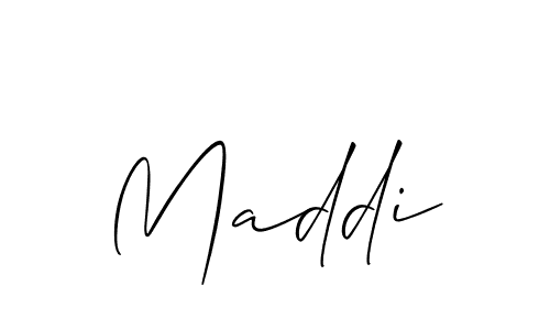 How to make Maddi signature? Allison_Script is a professional autograph style. Create handwritten signature for Maddi name. Maddi signature style 2 images and pictures png