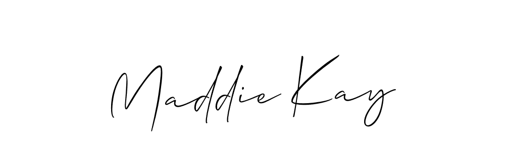 Design your own signature with our free online signature maker. With this signature software, you can create a handwritten (Allison_Script) signature for name Maddie Kay. Maddie Kay signature style 2 images and pictures png