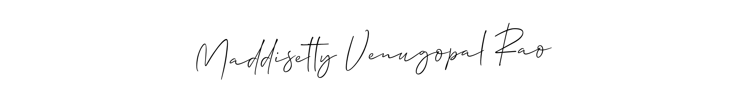 The best way (Allison_Script) to make a short signature is to pick only two or three words in your name. The name Maddisetty Venugopal Rao include a total of six letters. For converting this name. Maddisetty Venugopal Rao signature style 2 images and pictures png