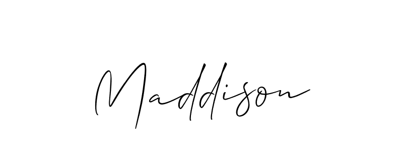 It looks lik you need a new signature style for name Maddison. Design unique handwritten (Allison_Script) signature with our free signature maker in just a few clicks. Maddison signature style 2 images and pictures png