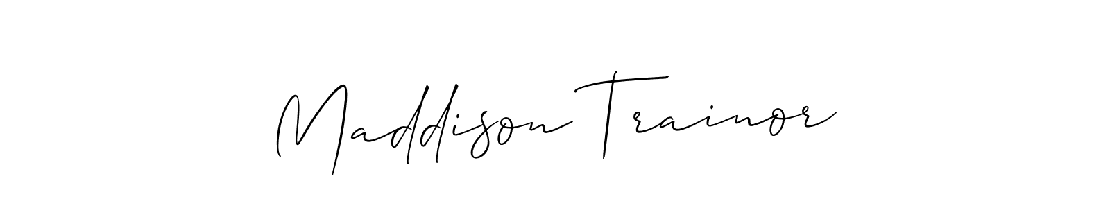 if you are searching for the best signature style for your name Maddison Trainor. so please give up your signature search. here we have designed multiple signature styles  using Allison_Script. Maddison Trainor signature style 2 images and pictures png