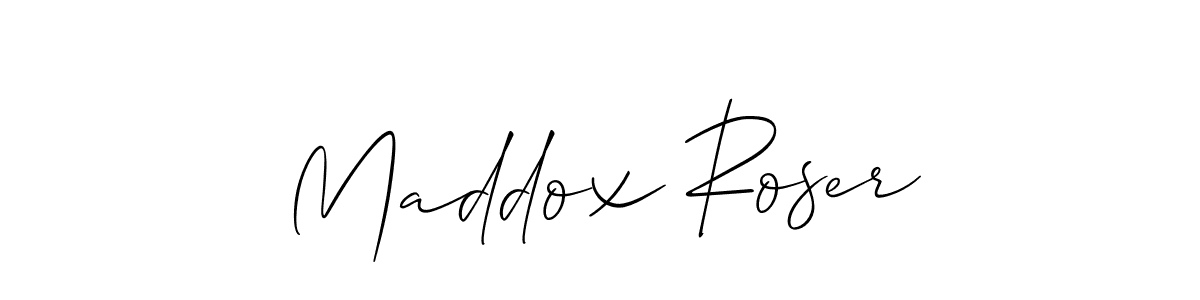 Make a beautiful signature design for name Maddox Roser. With this signature (Allison_Script) style, you can create a handwritten signature for free. Maddox Roser signature style 2 images and pictures png