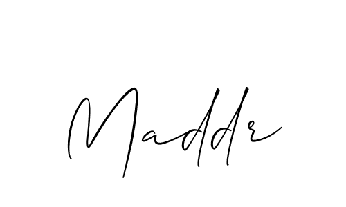 You should practise on your own different ways (Allison_Script) to write your name (Maddr) in signature. don't let someone else do it for you. Maddr signature style 2 images and pictures png