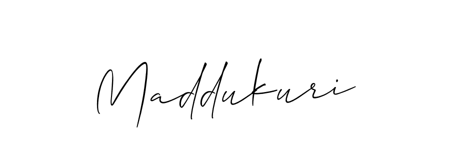 It looks lik you need a new signature style for name Maddukuri. Design unique handwritten (Allison_Script) signature with our free signature maker in just a few clicks. Maddukuri signature style 2 images and pictures png