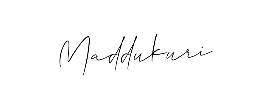 It looks lik you need a new signature style for name Maddukuri. Design unique handwritten (Allison_Script) signature with our free signature maker in just a few clicks. Maddukuri signature style 2 images and pictures png