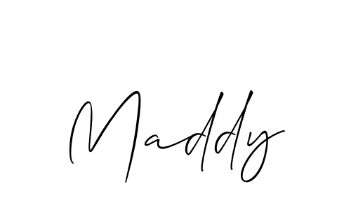 How to make Maddy signature? Allison_Script is a professional autograph style. Create handwritten signature for Maddy name. Maddy signature style 2 images and pictures png