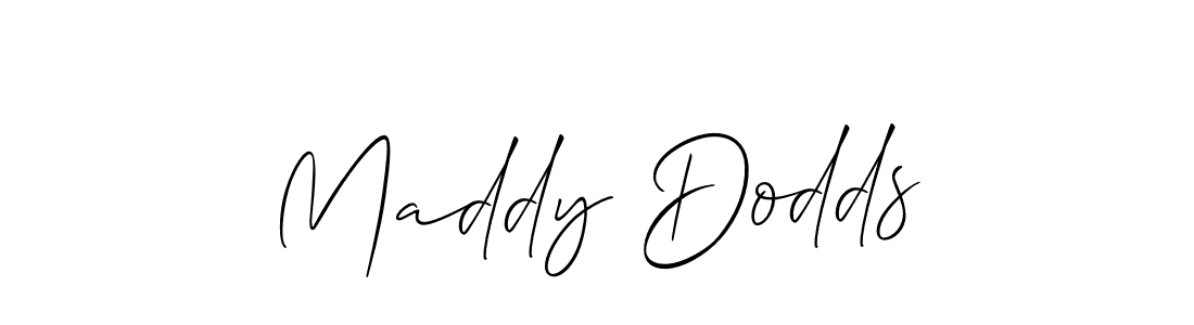 How to make Maddy Dodds name signature. Use Allison_Script style for creating short signs online. This is the latest handwritten sign. Maddy Dodds signature style 2 images and pictures png