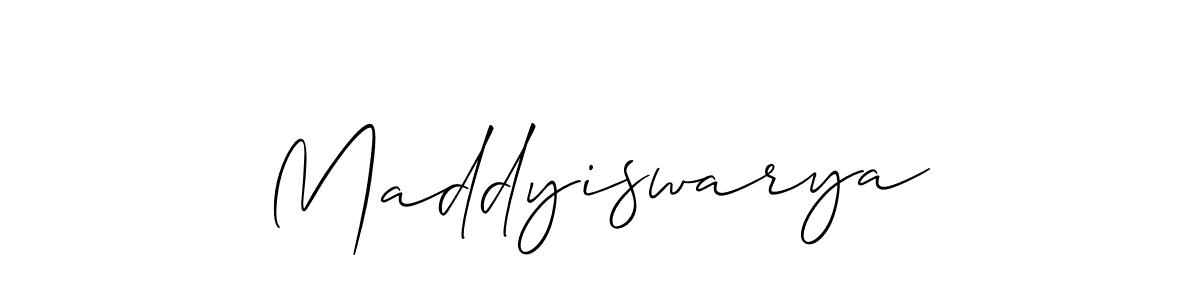 Similarly Allison_Script is the best handwritten signature design. Signature creator online .You can use it as an online autograph creator for name Maddyiswarya. Maddyiswarya signature style 2 images and pictures png