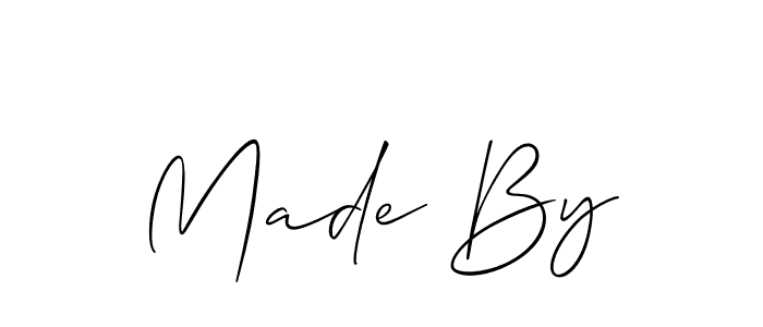 How to make Made By name signature. Use Allison_Script style for creating short signs online. This is the latest handwritten sign. Made By signature style 2 images and pictures png