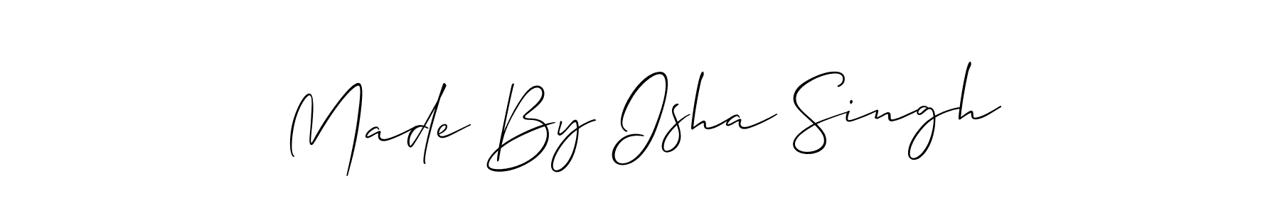 Create a beautiful signature design for name Made By Isha Singh. With this signature (Allison_Script) fonts, you can make a handwritten signature for free. Made By Isha Singh signature style 2 images and pictures png