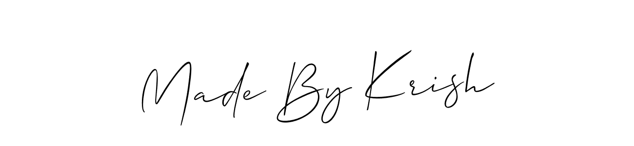 Use a signature maker to create a handwritten signature online. With this signature software, you can design (Allison_Script) your own signature for name Made By Krish. Made By Krish signature style 2 images and pictures png