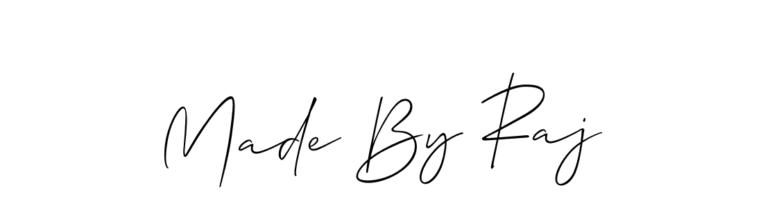 Make a beautiful signature design for name Made By Raj. With this signature (Allison_Script) style, you can create a handwritten signature for free. Made By Raj signature style 2 images and pictures png