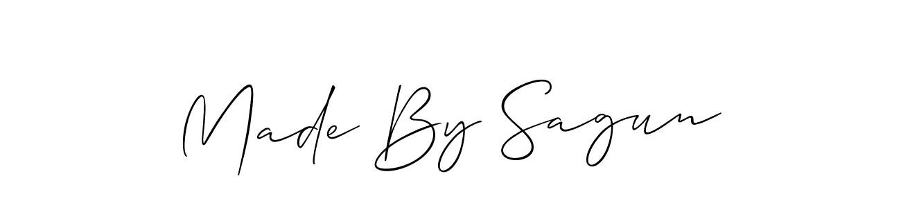 Made By Sagun stylish signature style. Best Handwritten Sign (Allison_Script) for my name. Handwritten Signature Collection Ideas for my name Made By Sagun. Made By Sagun signature style 2 images and pictures png