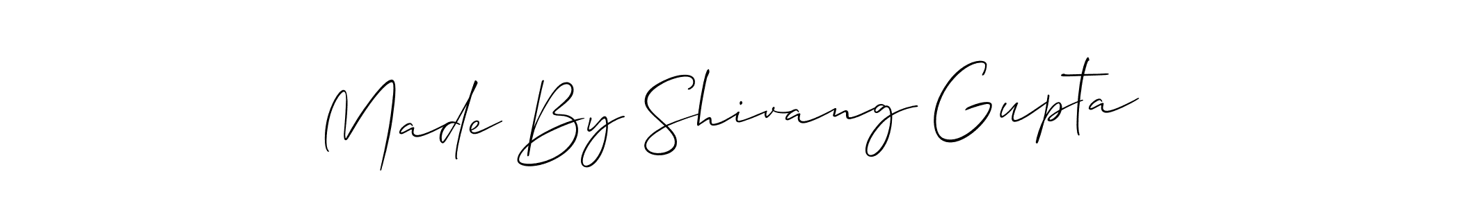 Also You can easily find your signature by using the search form. We will create Made By Shivang Gupta name handwritten signature images for you free of cost using Allison_Script sign style. Made By Shivang Gupta signature style 2 images and pictures png